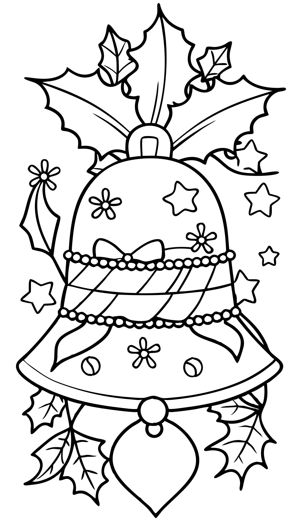 christmas bell coloring page